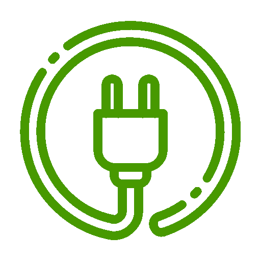 Icono enchufe verde